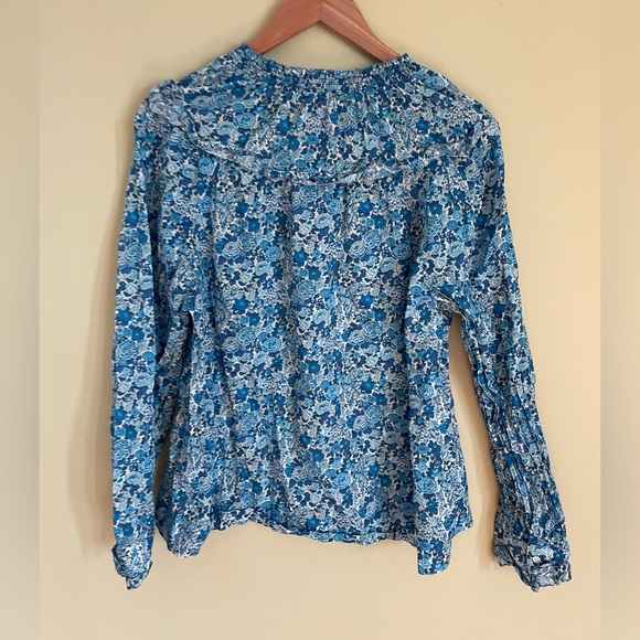 Blue Liberty Print top - by jcrew - Picture 2 of 3